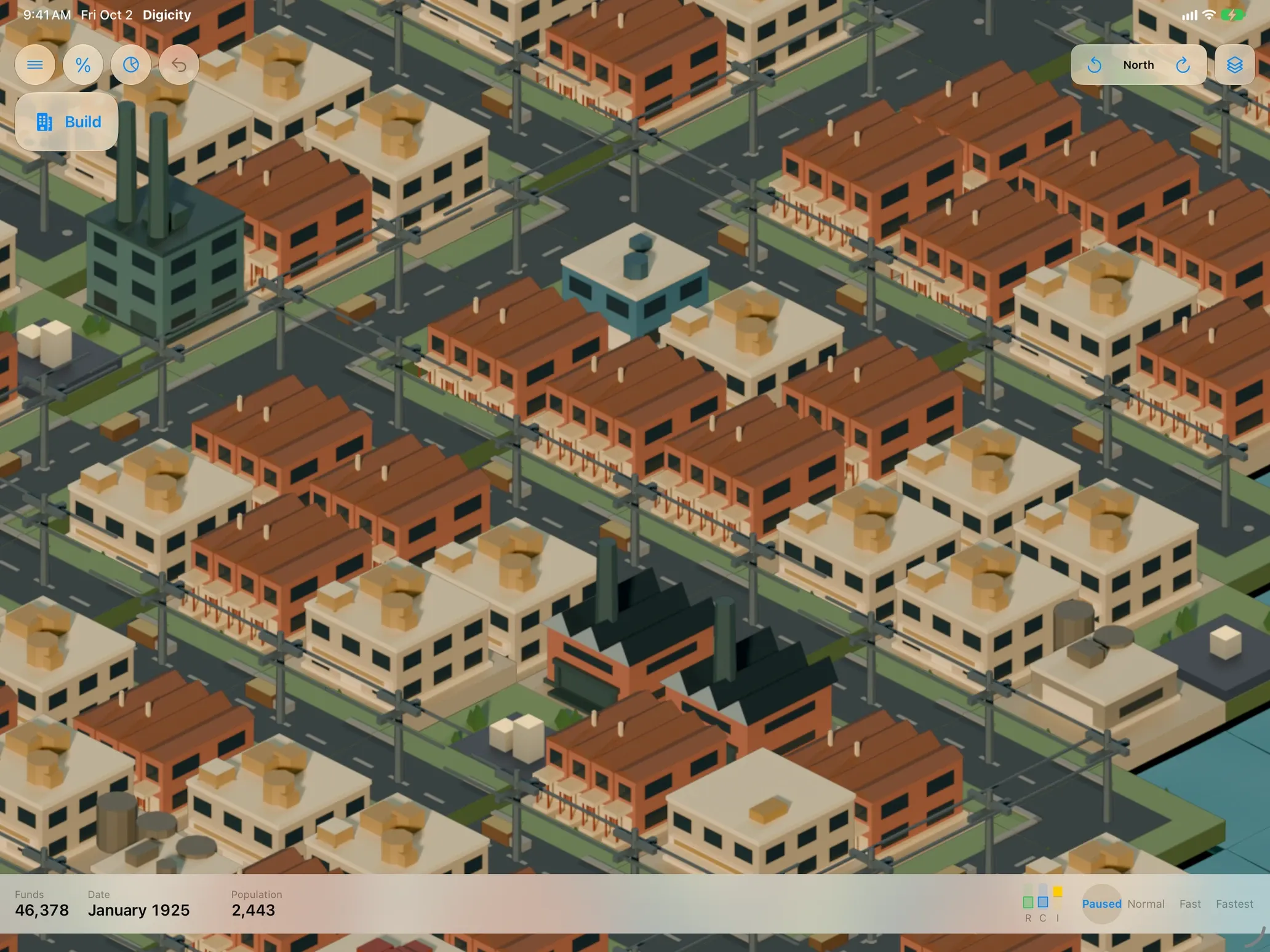 A close-up of an individual building in Digicity’s 1925 city.